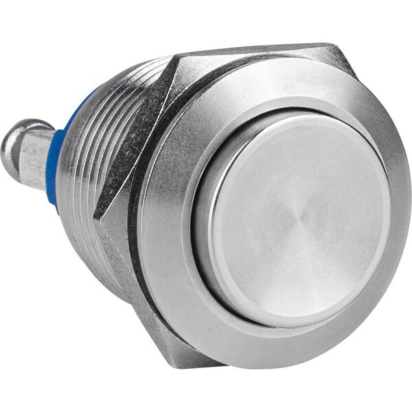 Main product image for SPST NO Momentary 19mm Stainless Steel Waterproof Ra 060-653